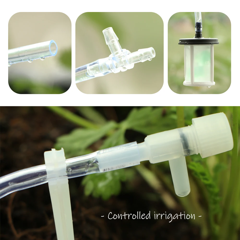 Garden Drip Irrigation Kit with Regulating Valve Potted Plant Watering Device 4/7mm Hose Watering Saving Micro Dripper Greenhous 3