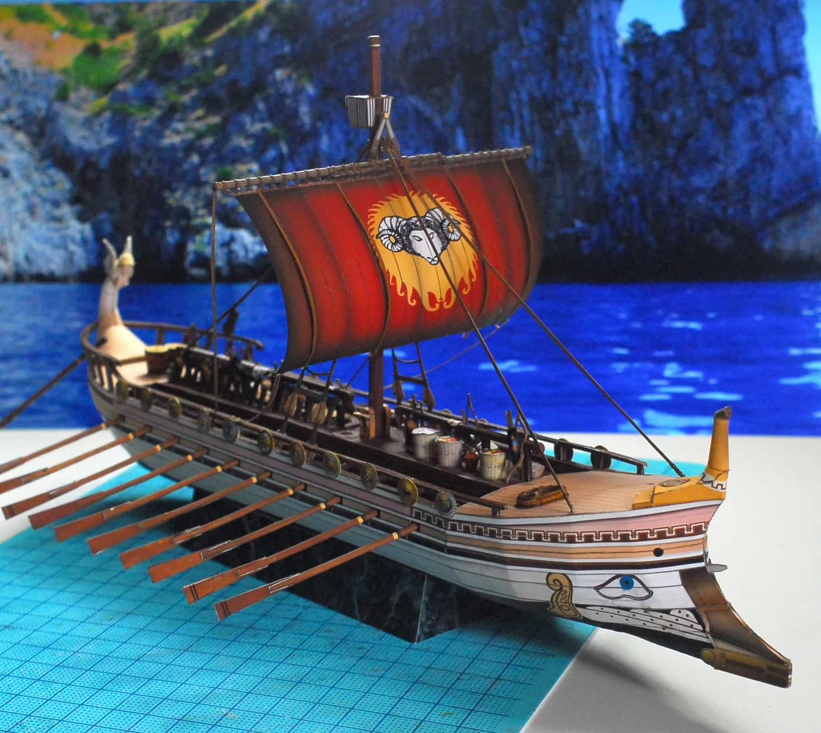 Jason and the Argonauts Argo Ship Greek Legend Jason's Discovery Handcraft Paper Model Kit Handmade Toy