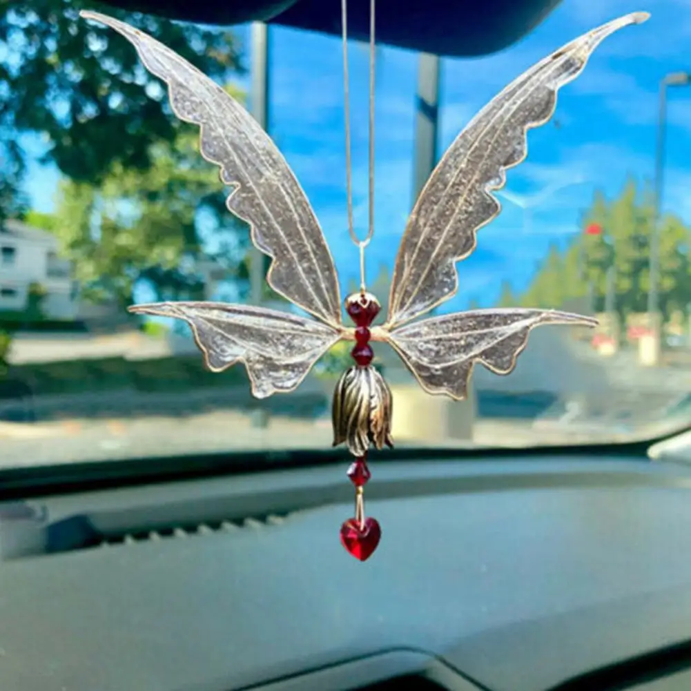Fairy Butterfly Angel Suncatcher Creative Wind Chime Epoxy Fairy Butterfly Angel Windbell Hanging Pendant Garden