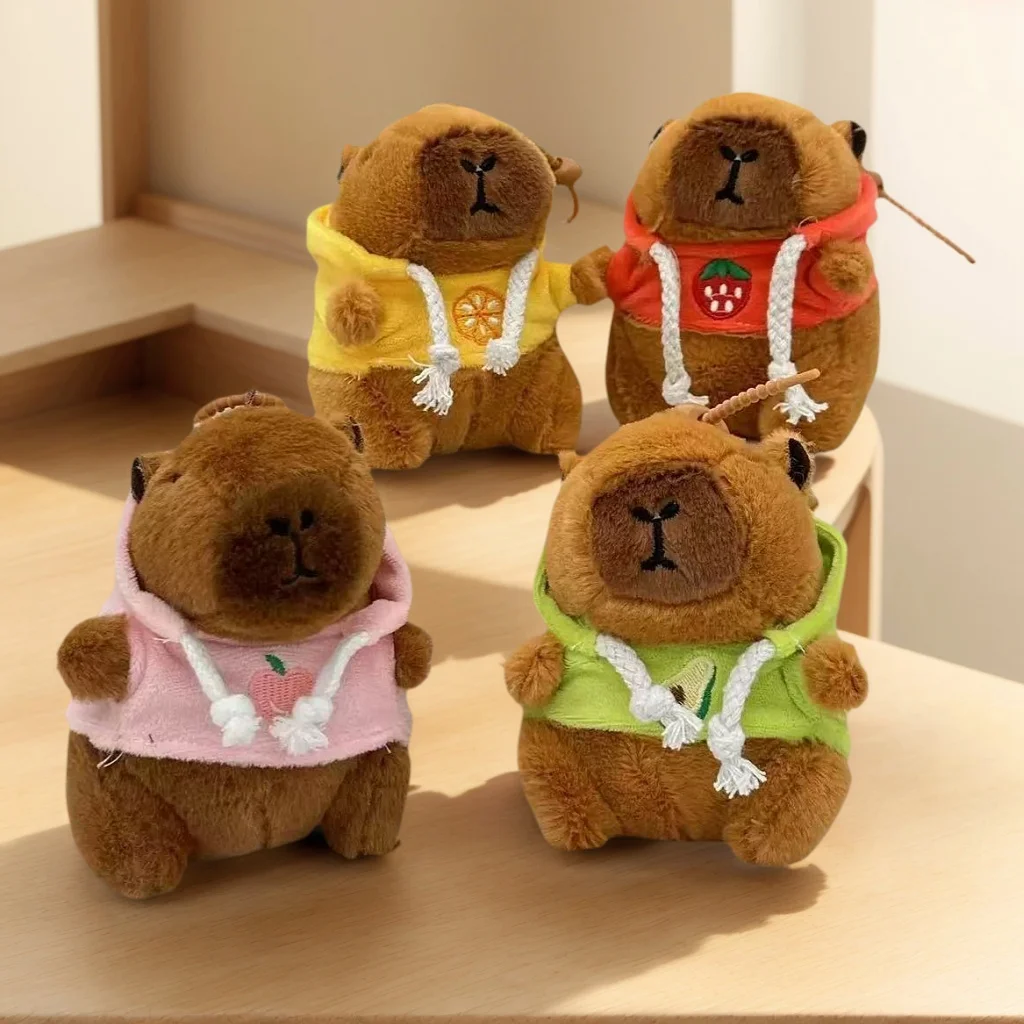 Cute Capybara Plush Toy Hoodie with Wings Simulation Doll Small Size Stuffed Animals Anime Fluffty Toy Birthday Party