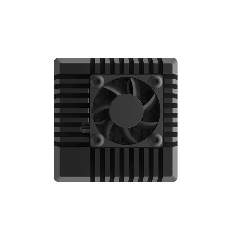 Module de suivi IA SIYI 10Tops fixé sous un drone, câbles branchés, prêt pour la reconnaissance et tracking automatique.