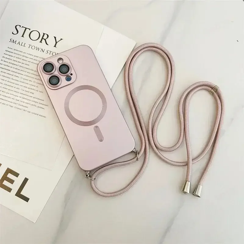 Fashionable Cross-System Magnetic Protective Case, Compatible with iPhone 17 16 15 14 13 12 11 Pro Max, Compatible with 17 Air Magnetic Soft Back Case, Magnetic Charging Accessories, Cross-System Compatibility, iPhone Magneti