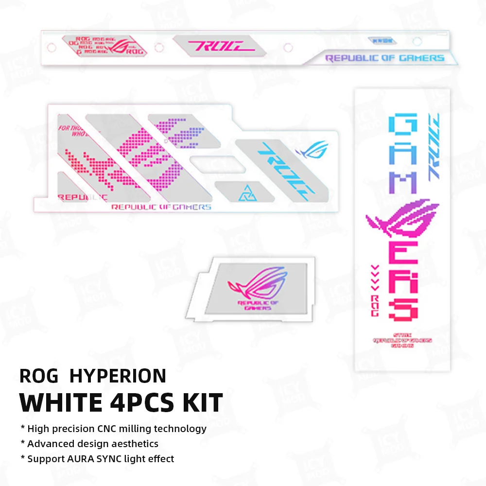 4Pcs ASUS GR701 Chassis RGB Lighting Panels ROG HYPERION Gamers Refit Kit 5V ARGB Laser PC Case Shroud New