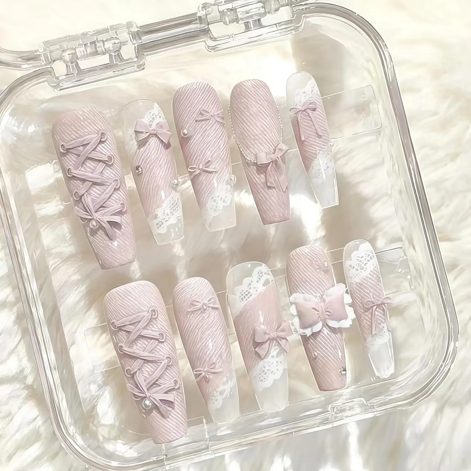 1PC 리본 네일 몰드 실리콘 도구 네일 아트 레진 몰드 액세서리 용품