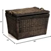 Lift-Off Lid Wicker Storage Basket, Medium, 20 in L x 15 in W x 14 in H 2
