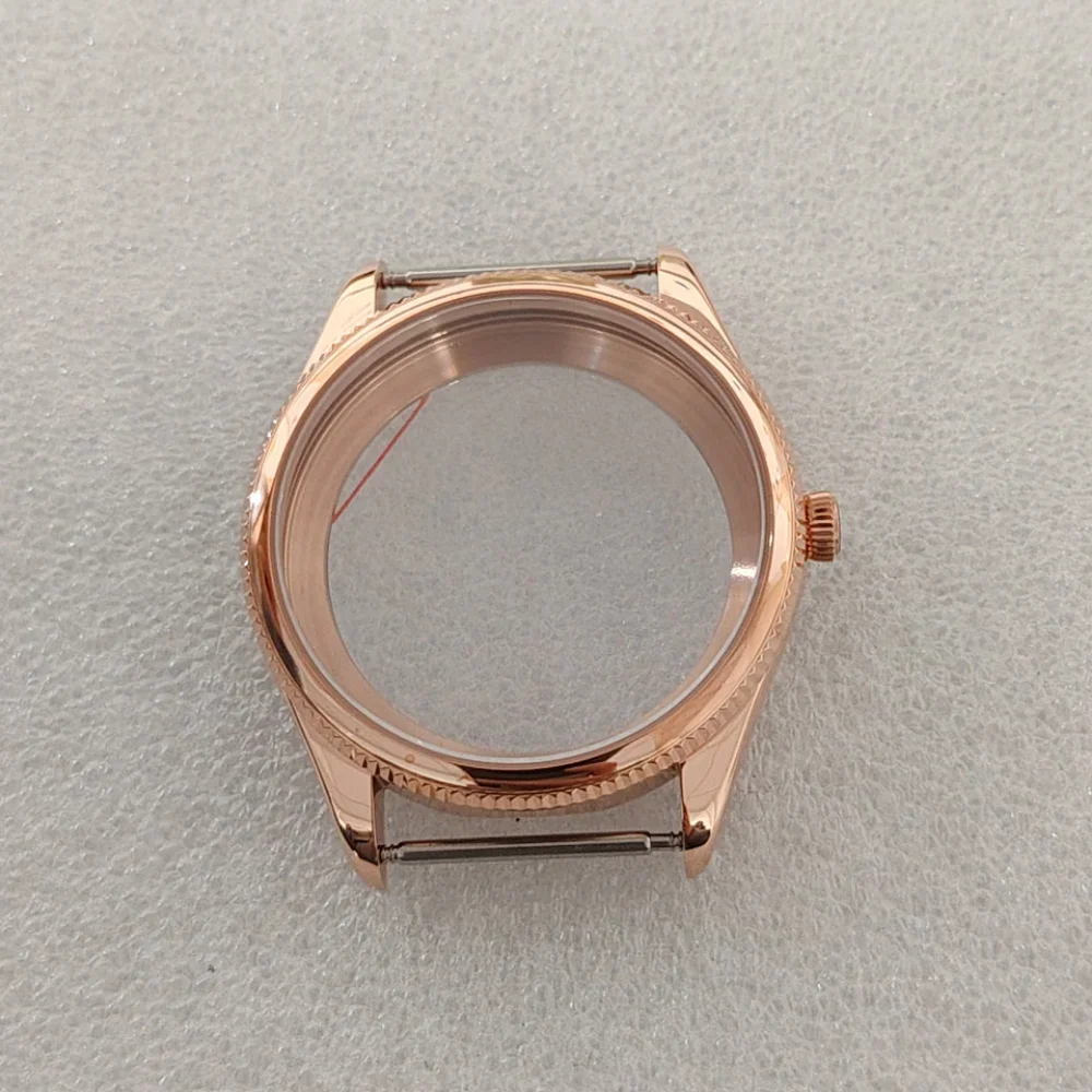 Stainless Steel Polished 42.5mm Watch Case for Manual Mechanical Movement Watches (Fits 37mm Dial)