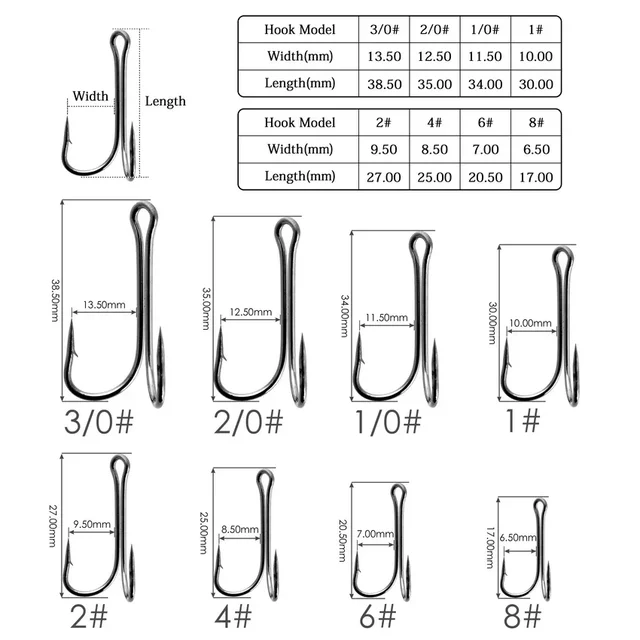 Aorace 10pcs/box Double Fishing Hook Carbon Steel Crank Barbed Jig Hook for Carp Fishing Fly Tying Soft Lure Fish Accessories 2