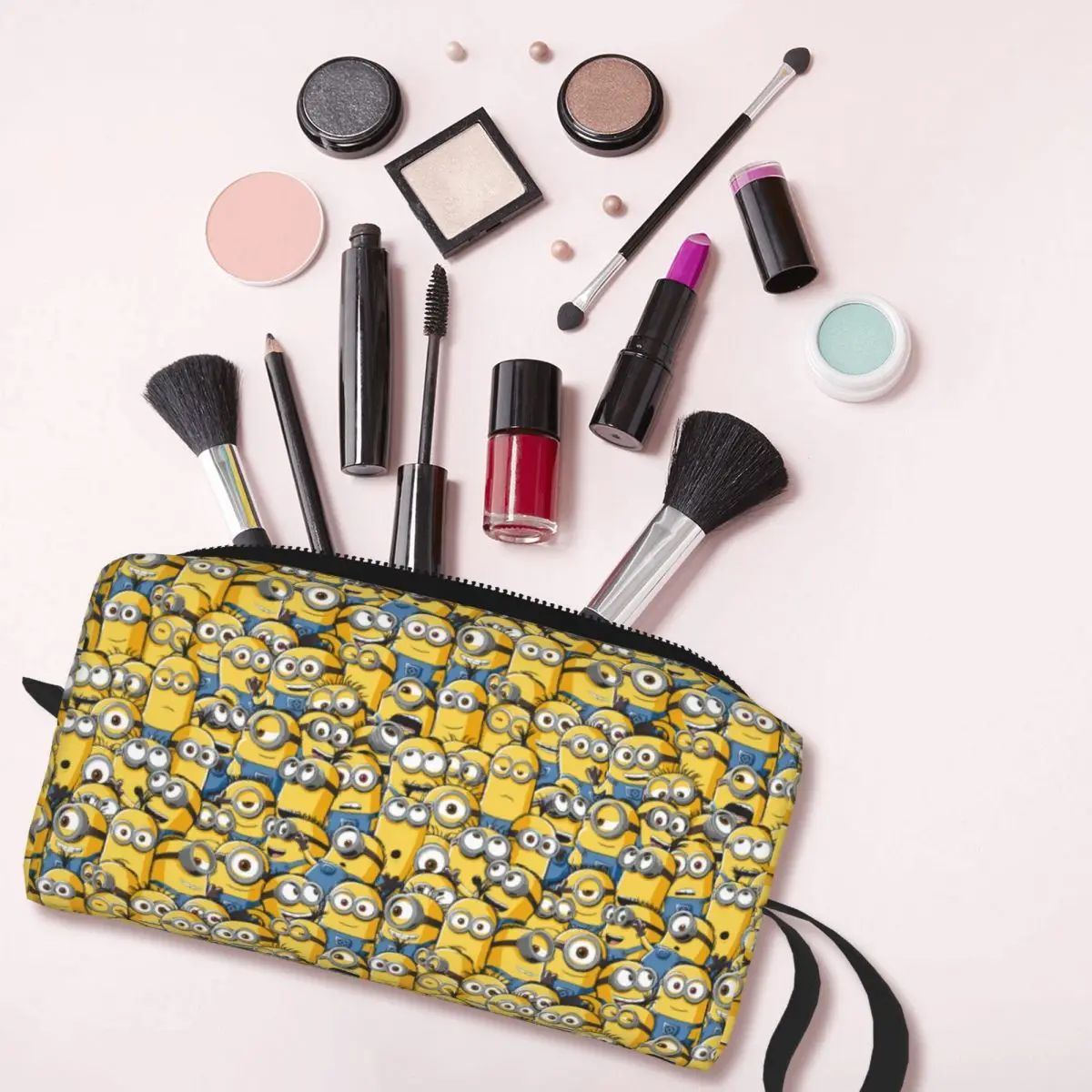 Custom Minions Anime Cosmetic Bag Women Fashion Large Capacity Cartoon Minion Makeup Case Beauty Storage Toiletry Bags 3