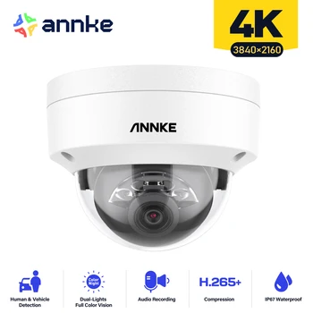 Caméra de surveillance extérieure IP PoE 8MP/4K (C800), dispositif de sécurité sans fil, avec microphone, IK10