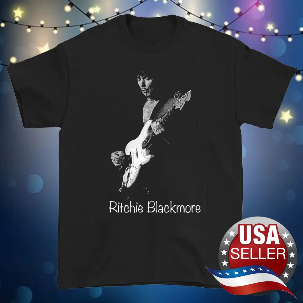 Ritchie Blackmore Deep Purple Rainbow T-Shirt Nera Manica Corta S-5Xl 1 Pt282