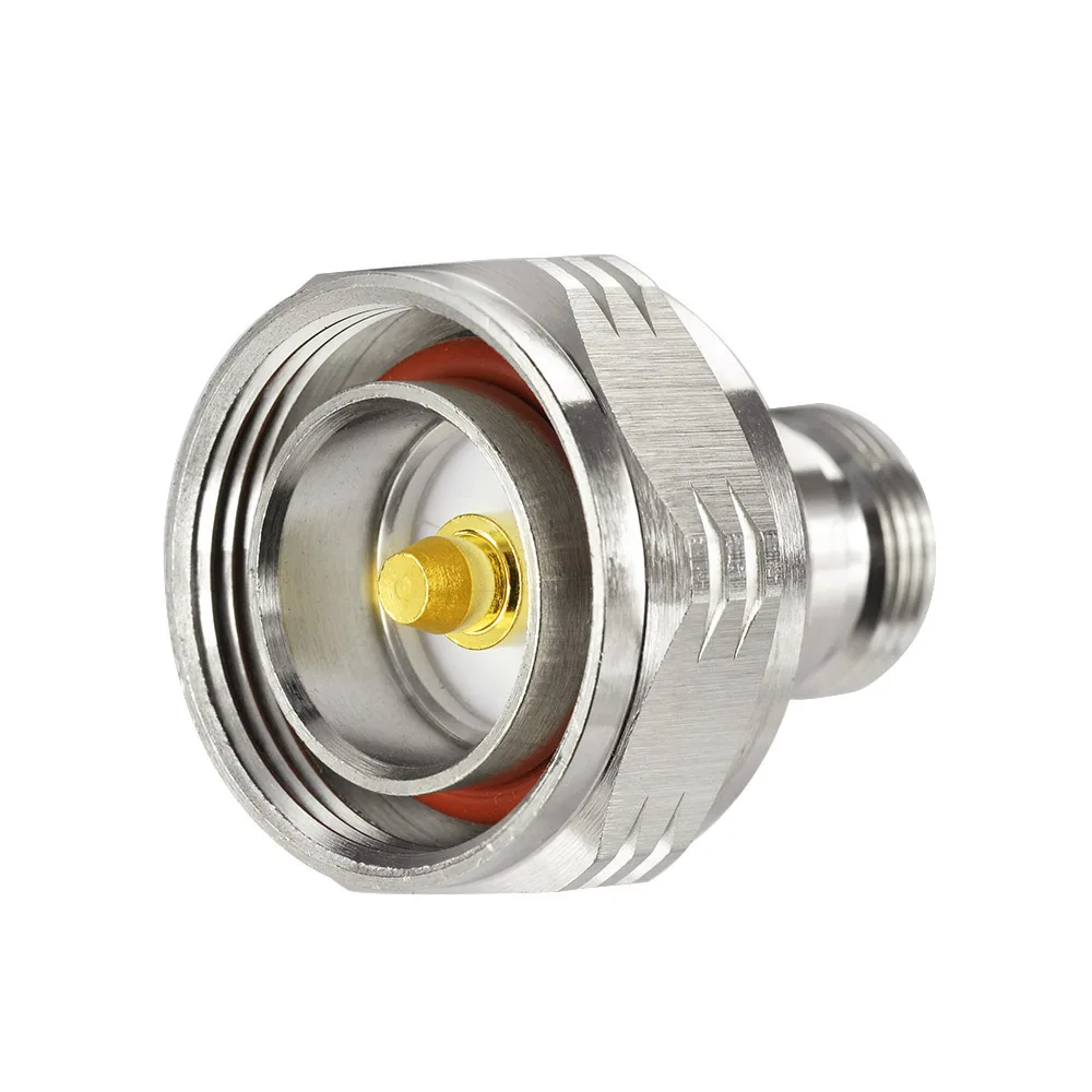 RF Coaxial Adapter N Female to 7 16 DIN Male Straight Connector