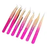 2023 Eyelash Tweezers Ice Flower Anti-static 3D Accurate Professional Eyebrows Lash Extension Supplies Makeup Tools 100% Closure 6