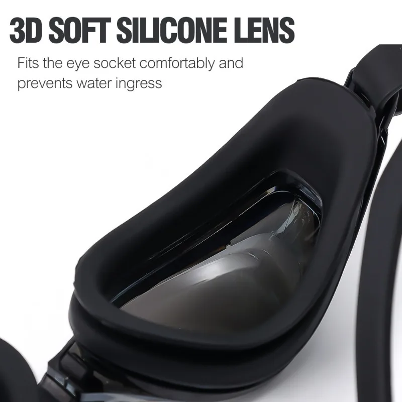 -1.5~-9.0 Myopia Swimming Goggles Myopia Professional Anti-fog UV Swimming Glasses Men Women Silicone Swim Sports Eyewear 6