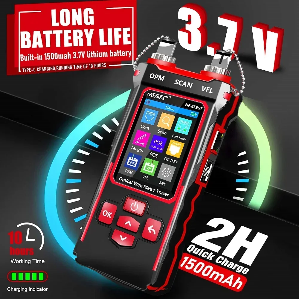 NF-859GK/GT/GS network cable single head crimping length breakpoint tester,red light power meter,crystal head crimping line test