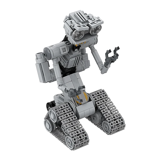 MOC Movie Shorted-Circuits Military Emotional Robot Building Block Set for Astroed Robots Johnnyed 5 Model Brick Toy KIds Gift 5