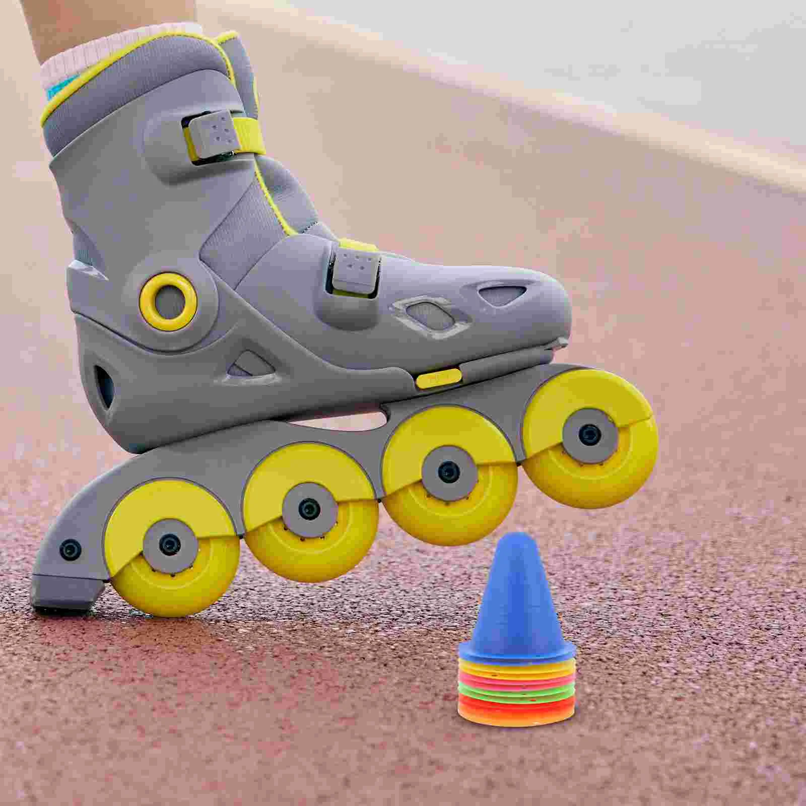 12 Pcs Roller Skating Pile Agility Cones Soccer For Mini Traffic Plastic Team Sports Training Drills Football Yard Markers Cone