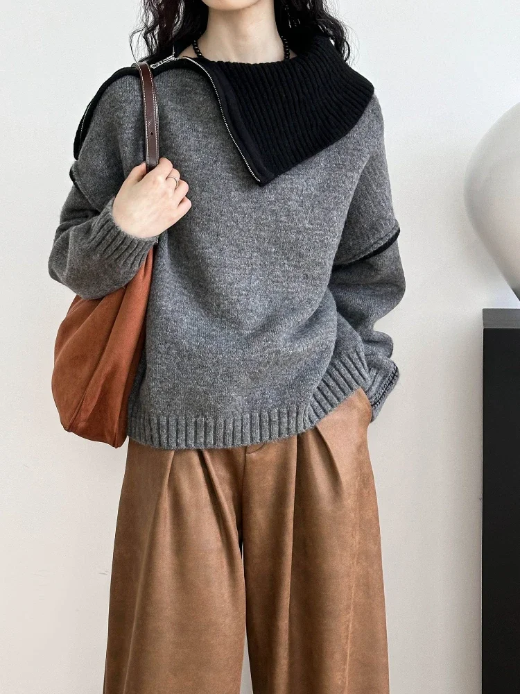 

Winter New Korean Reviews Many Clothes Women's Sweater Turtleneck Pullovers Solid Women's Clothing Knitwear Long Sleeved Top