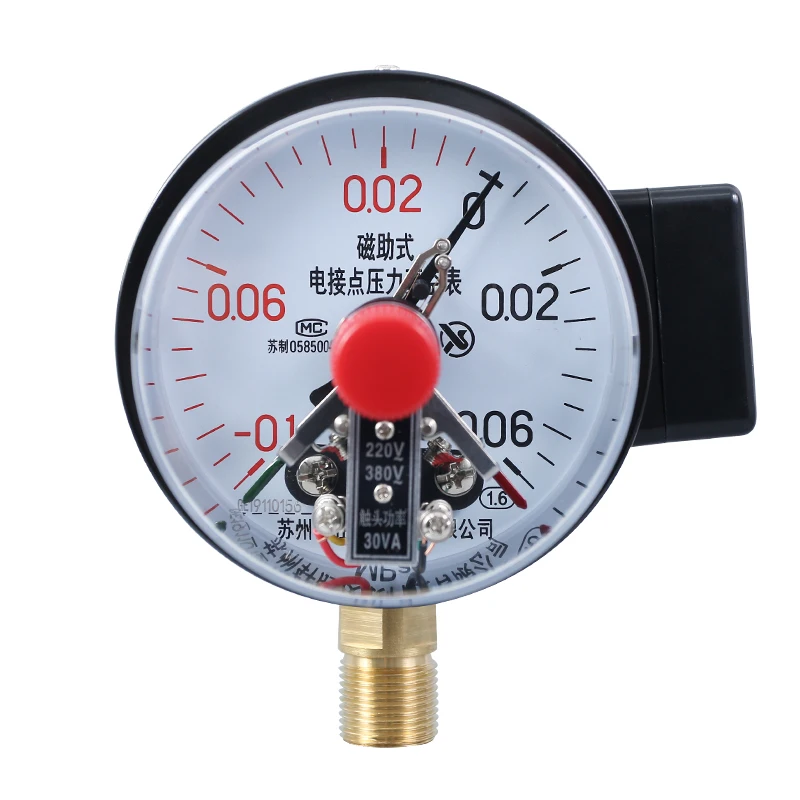 

YXC-100 -0.1-0.06MPa vacuum magnetically assisted electric contact pressure gauge vacuum pressure control gauge