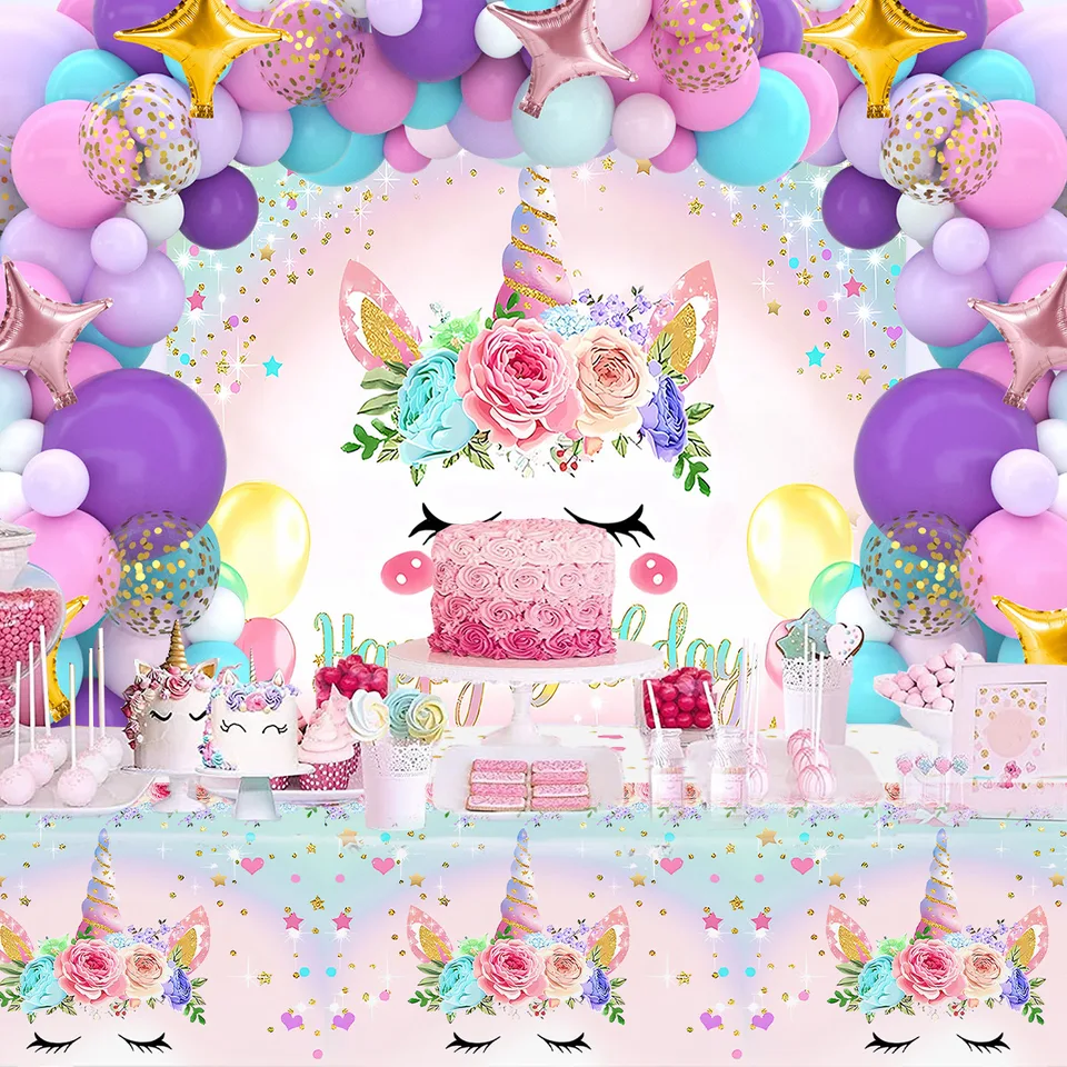 Unicorn Latex Balloons - 12 Inch Pink/White Birthday Party Decorations, 20-Pack