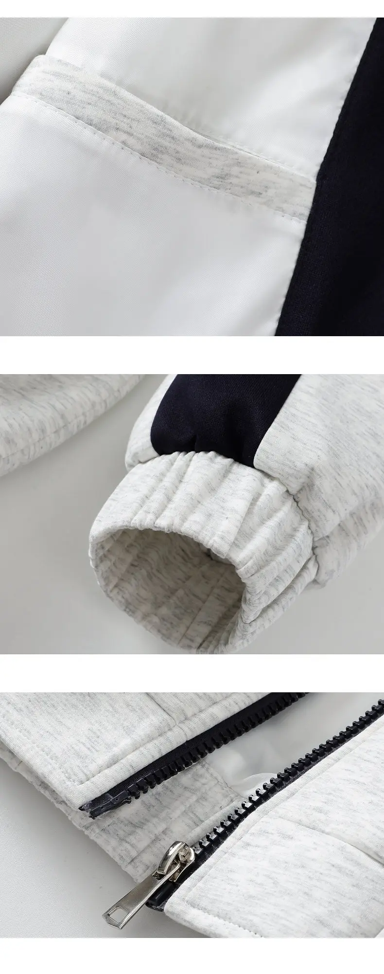Lässige Zweiteilige Herren-Sets 2026 Frühling Herbst Baumwoll-Kapuzenjacke & Lange Hose Trainingsanzug Sportbekleidung Mantel & Jogginghose – Detail 14