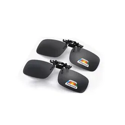 Polarized Lightweight Clip-On Sunglasses - M (Black)