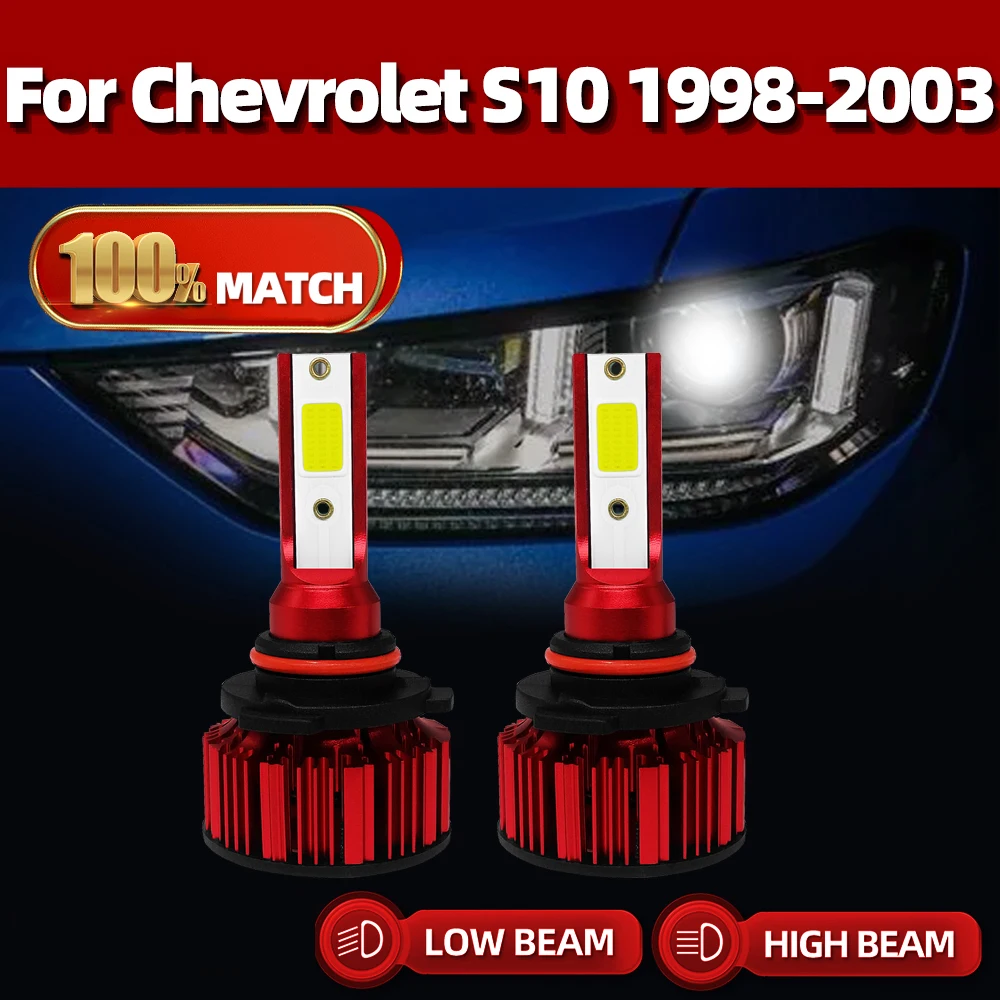 

HB3 9005 HB4 9006 Canbus Led Headlights 240W 40000LM Car Light Bulbs Turbo Auto Lamp For Chevrolet S10 1998-2000 2001 2002 2003