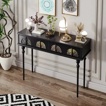 Tavolo ad angolo moderno di lusso Soggiorno Consolle in stile design vintage Ingresso Semplice Console ingresso Mobili per la casa