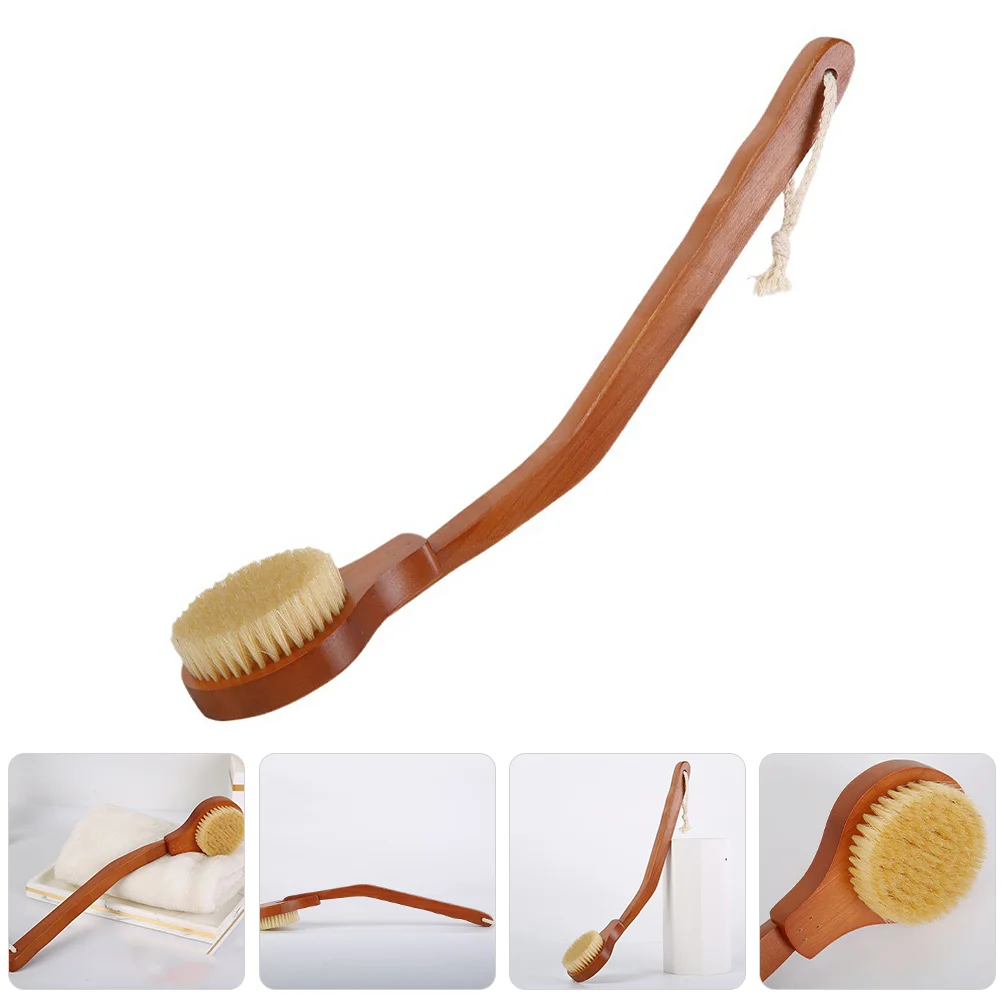 

Brush Bath Towel Mens Back Scrubber for Shower Dry Brushing Body Women Long Handle
