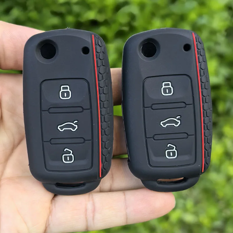 Key Case Cover Protect Car key shell For Volkswagen polo passat b5 golf 4 5 6 MK5 MK6 Eos Bora Beetle TSI new Silicone cover case