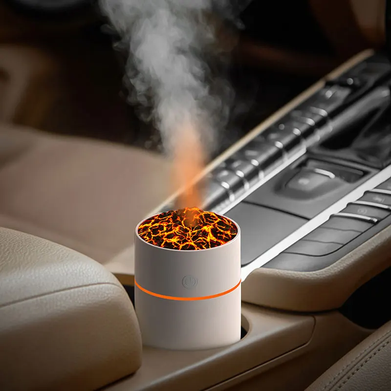 Small hydrating Moisturizing Sprayer Humidifier Ultrasonic Colorful LED Lighting Simulation Volcano 230ml Silent USB Type-c
