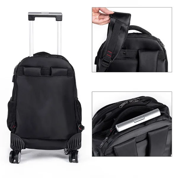 Rolling Luggage Trolley Men Business Travel Trolley Bag Wheeled 20 Inch Trolley Backpack luggage bags cabin size Carry-on rolling luggage trolley folding luggage trolley