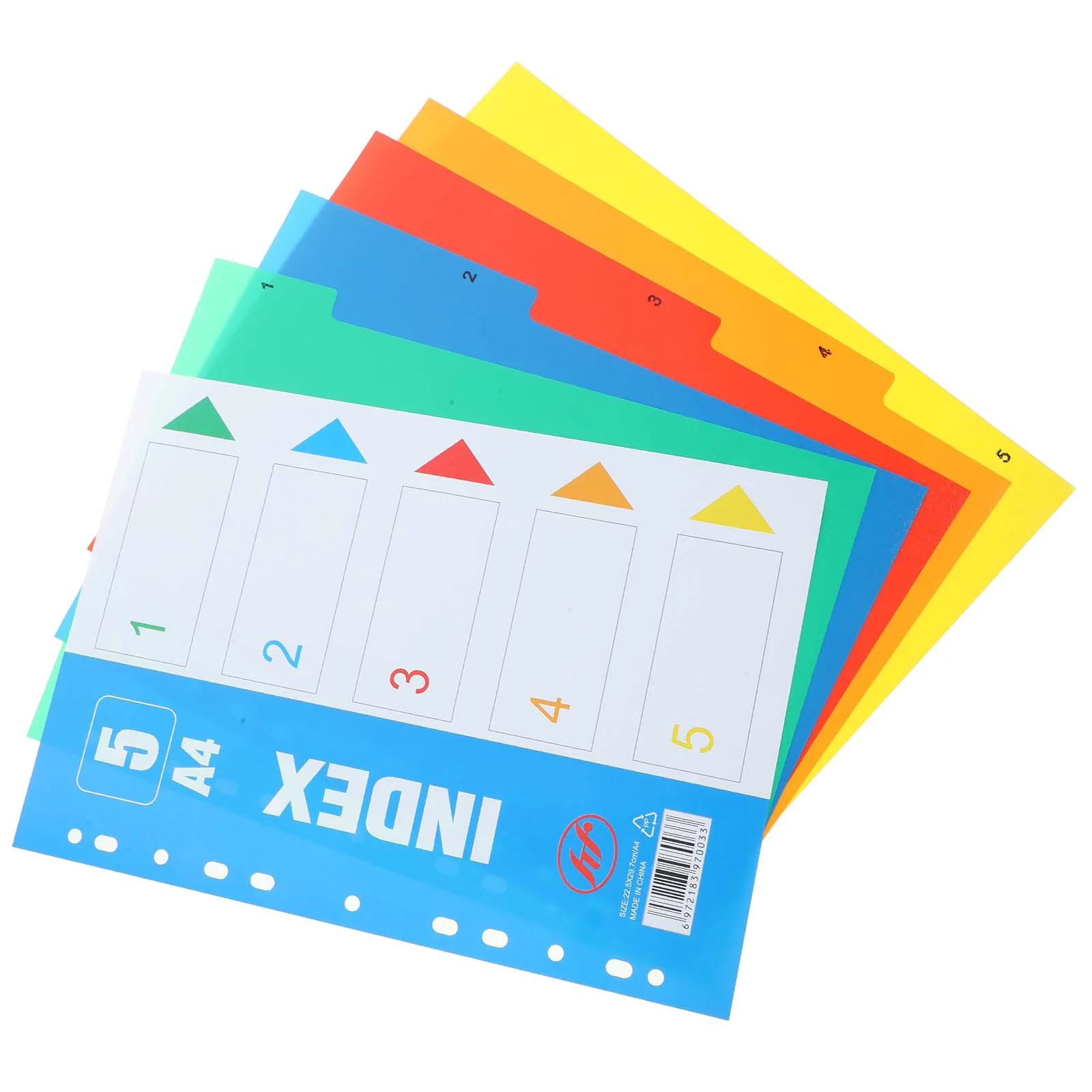 

1 Set Daily Use Binder Dividers Office Binder Tabs Household Tab Dividers Book Supply (Number 1-5)