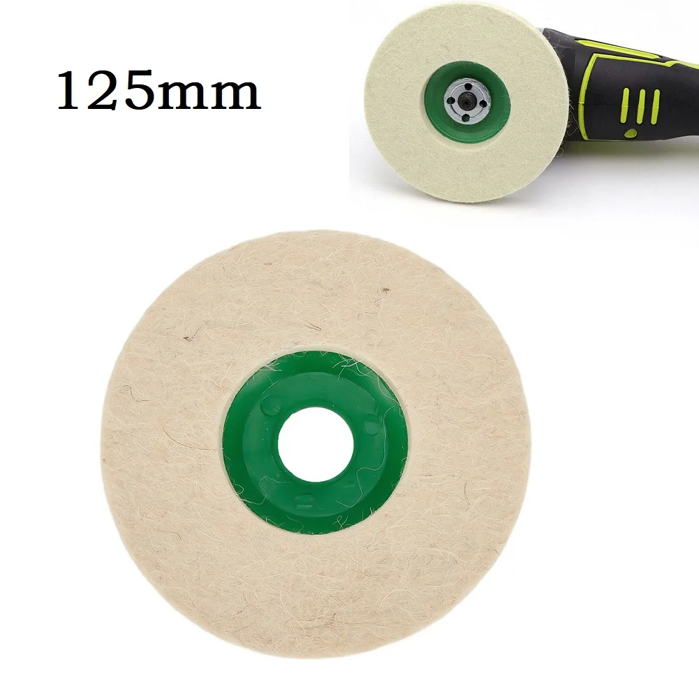 5inch 125mm Wool Felt Disc Polishing Pad Buffing/Grinding Wheel Abrasive Tool Felt Polishing Pad For Metal Marble Glass Ceramic nylon fiber flap disc 4 5inch 115mm polishing grinding wheel abrasive buffing grinding discs for rust removal and cleaning