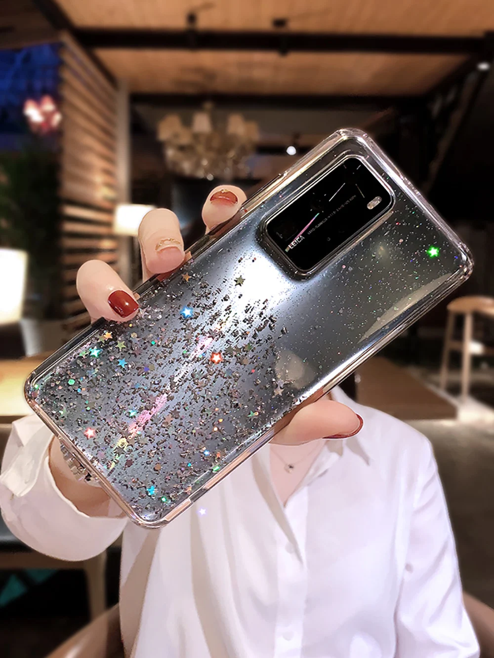 Luxury Glitter Sequins Phone Case For Samsung S23 S22 S21 Ultra Plus S20 FE A54 A34 A14 A24 A53 A52 A23 A13 5G Soft Clear Cover- S856e646e63cb49b9adb6fb90c7e960b09