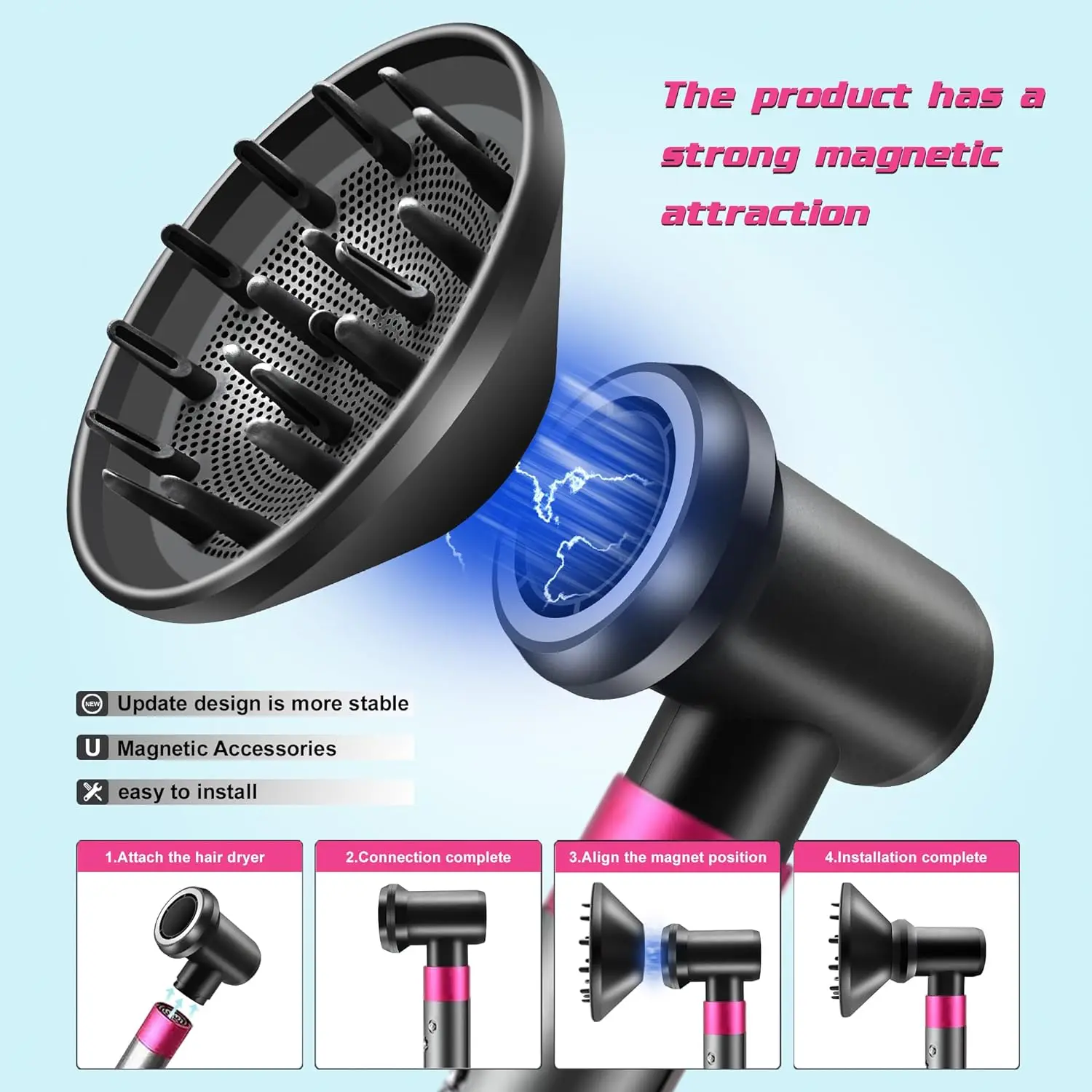 Diffuser and Adaptor for Dyson Airwrap Styler, Hair Dryer