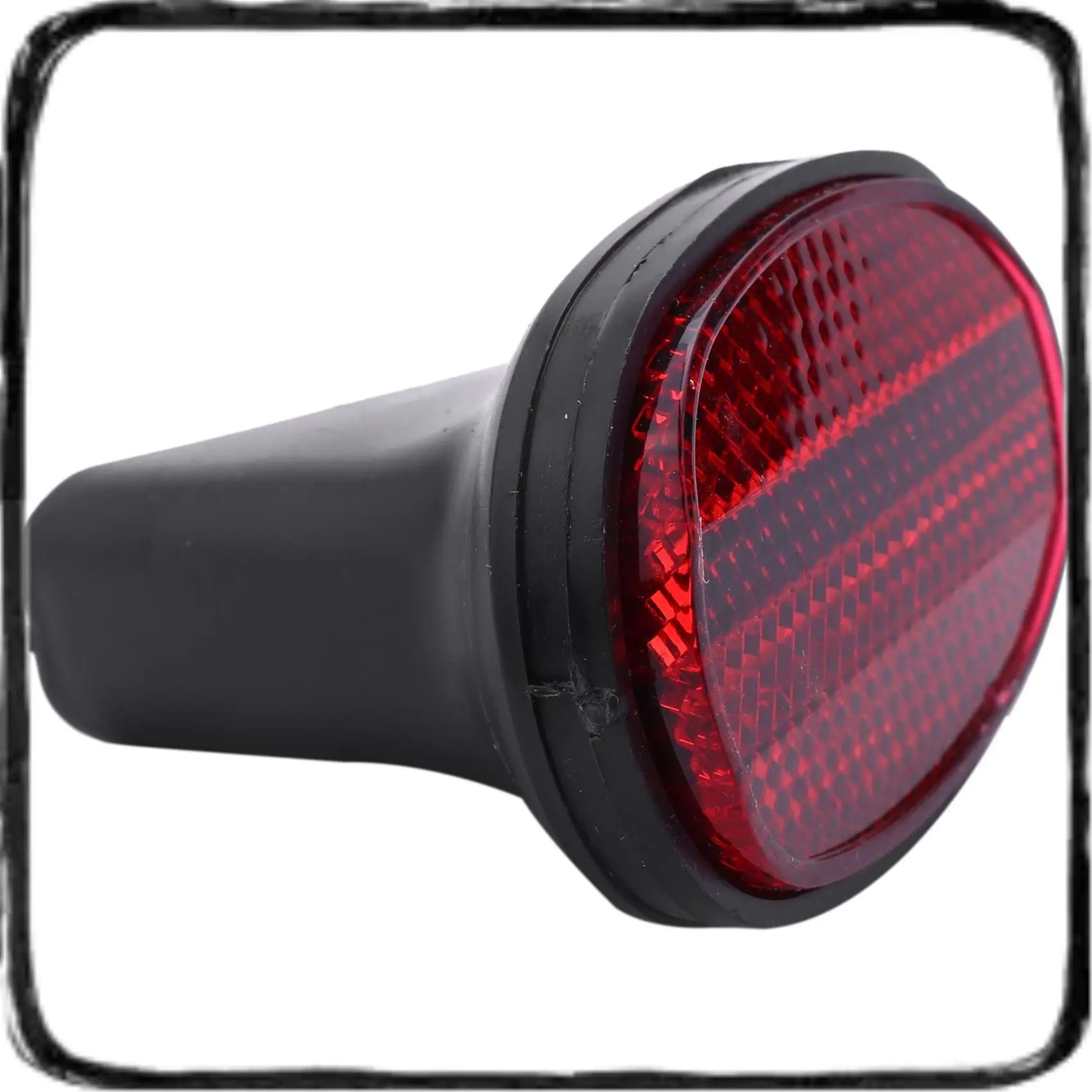 NEW-1 Pcs 자전거 후면 테일 펜더 리플렉터 머드 가드 타원형 경고 레드 블랙