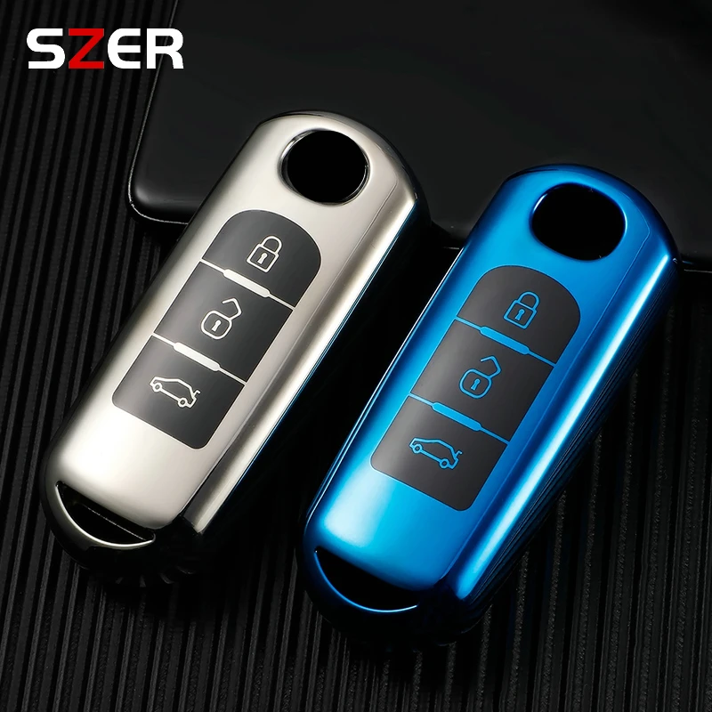 New Tpu Car Remote Key Case Cover For Mazda 2 3 6 Atenza Axela Demio CX-5  CX5 CX-3 CX7 CX-9 2015 2016 2017 2018 2019 Accessories