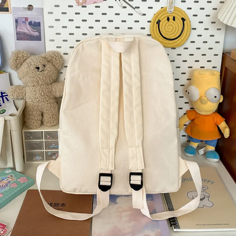 Sanrio Hello Kitty Colorful Graffiti Canvas Bag Cute Girl Versatile High-capacity Backpack Japanese Harajuku Trend Shoulders Bag 6