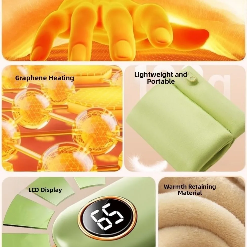 Graphene Technology Hand Warmer Explosion-Proof Overheating Protection Electric Hot Water Bag Soft Cover USB Operated