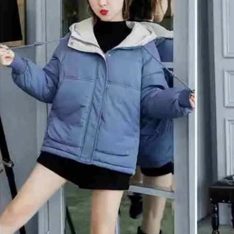 New Winter Women's Cold Coat Parkas Super Hot Hooded Padded Jacket Cropped Jacket Plus Size Jacket Loose Korean Fashion