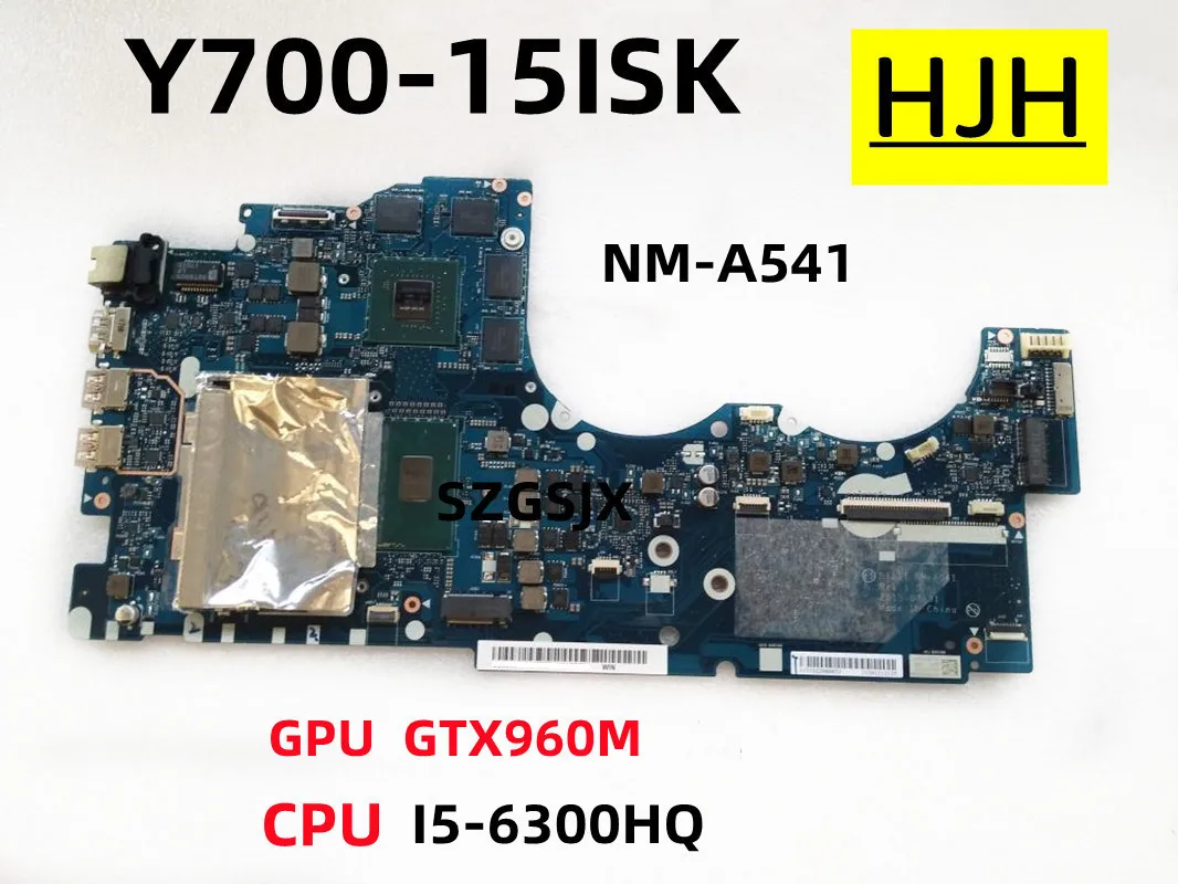 

For Lenovo Ideapad Y700 Y700-15ISK Laptop Motherboard BY511 NM-A541 With I5-6300HQ N16P-GX-A2 FRU:5B20K28160 Test 100%