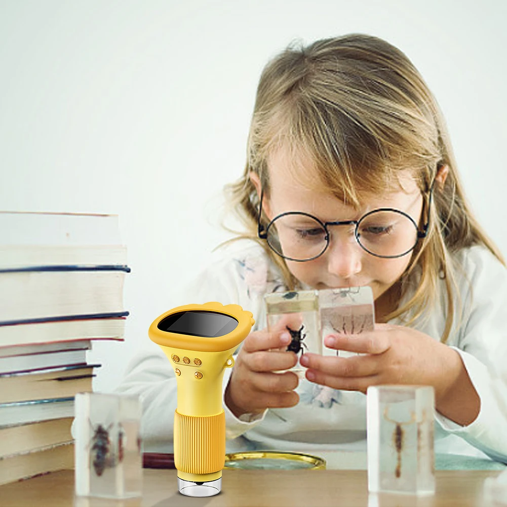 Description Picture 5 of item1000X Handheld Digital Microscope 2 Inch IPS Screen Children Biological Insect Coin Magnifier 2MP Lens Mini Portable Microscopes