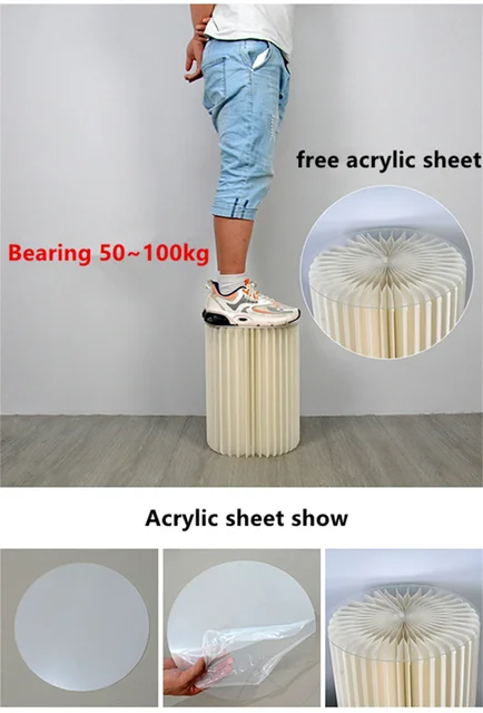 Folding Paper Roman Column Ornaments Party Wedding DIY Decoration Dessert Cake Table Stand Columns Decoration Display Stand 6