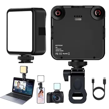 LED Clip Video Light Portable Photography On-Camera 3000K-6000K Bi-Color Lighting Cold Shoe For DSLR Camera Camcorder Gopro Vlog 1