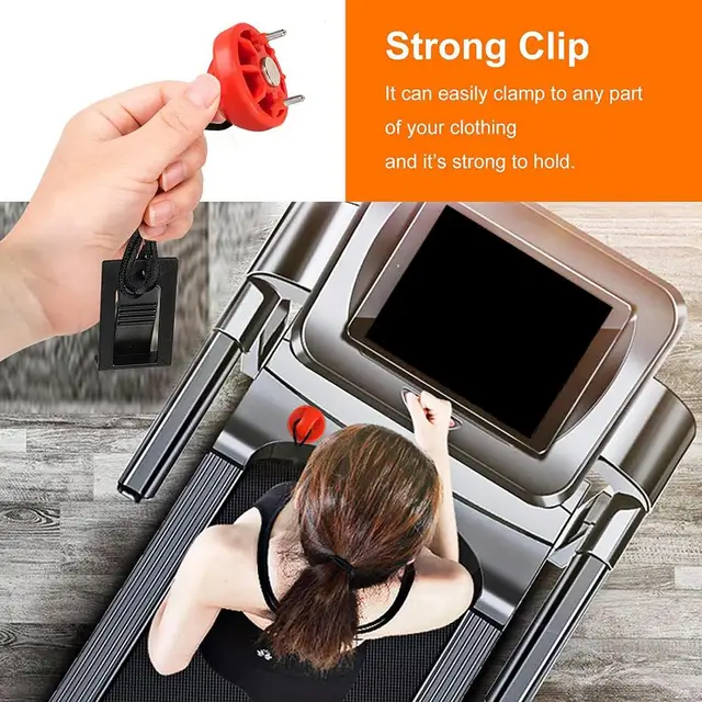MAI USATO]2 pezzi Chiave di sicurezza magnetica universale per tapis roulant Accessorio di sicurezza per tapis roulant Acquisto di emergenza Interruttore magnetico per un allenamento sicuro