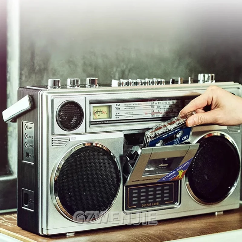 Retro Full-band Bluetooth Speaker Radio Volkswagen Cassette Player Recorder Multi-support TF Card/USB Function Bluetooth Connect