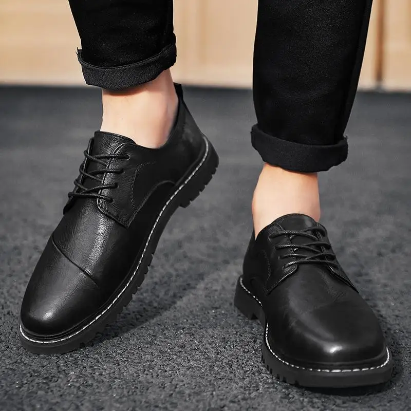 

Brogue Leather Shoes Men's Formal Wear Business High Sense Genuine Leather Elevator Casual Suit Increased Wedding Groom's Shoes
