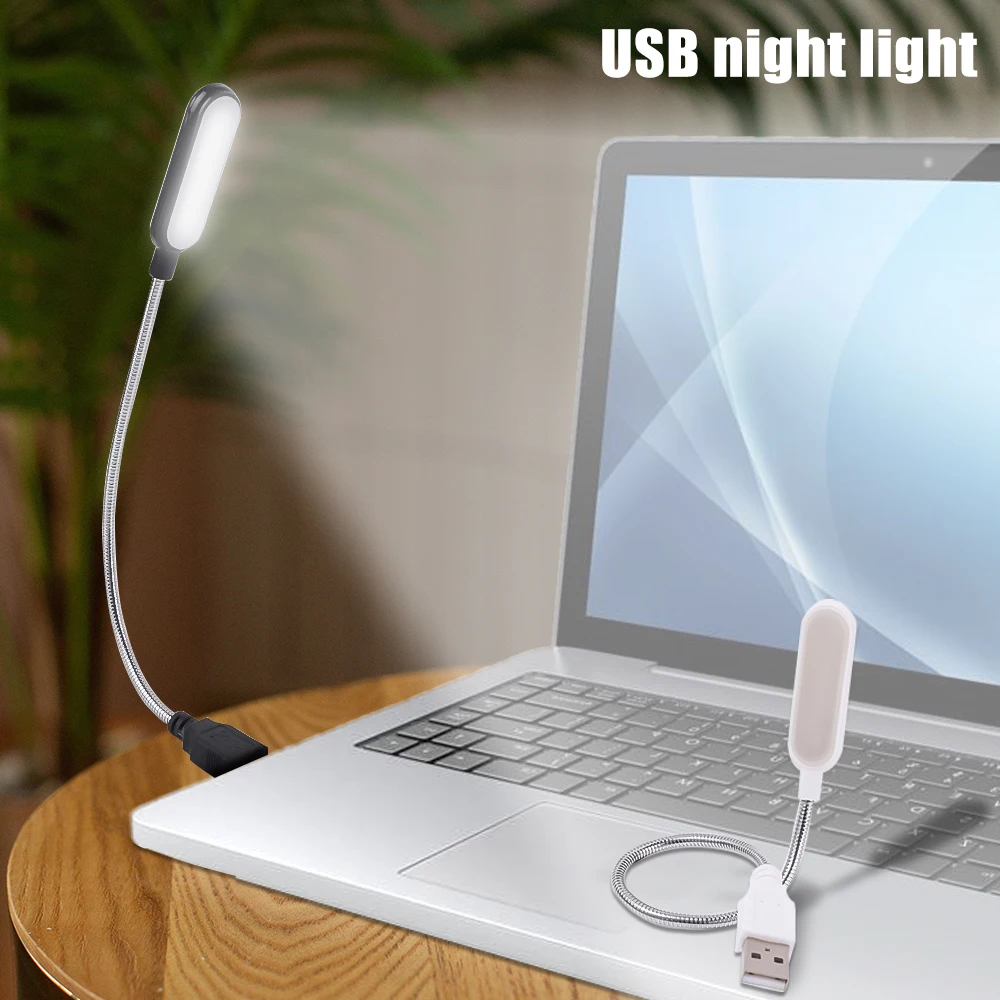 Lampe Usb Ordinateur Lampe LED USB GOTOTOP Flexible Pour Ordinateur - 5V, 10 LEDs, Noir | Éclairage Bureau Portable Ordinateur Portable Ecran Tactile