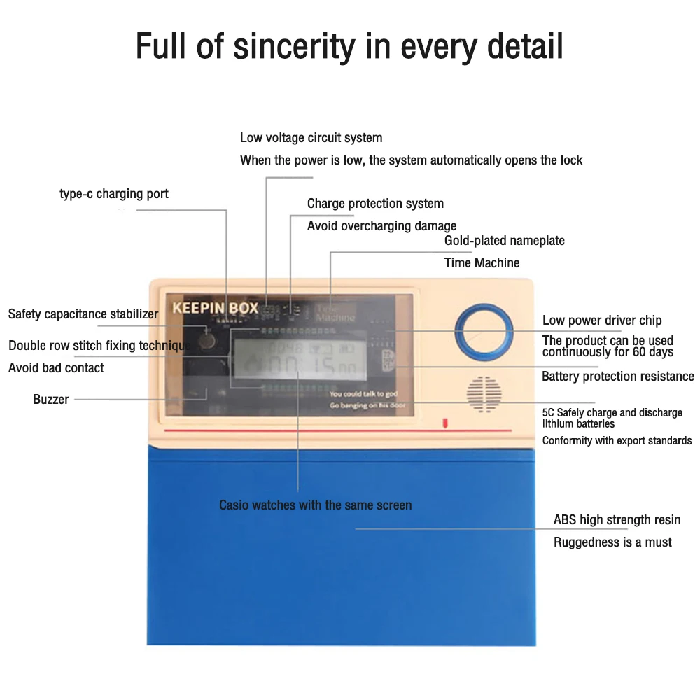 Keepin Box Universal Smartphone Timing Lock Box Portable Student Self-Discipline Cell Locking Case Restrict Mobile Phone Use
