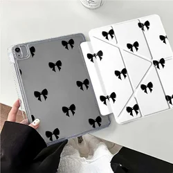 Sleek Black Love Heart Tablet Case with Pen Slot Cover for iPad Pro 2021 11inch (Mix02)